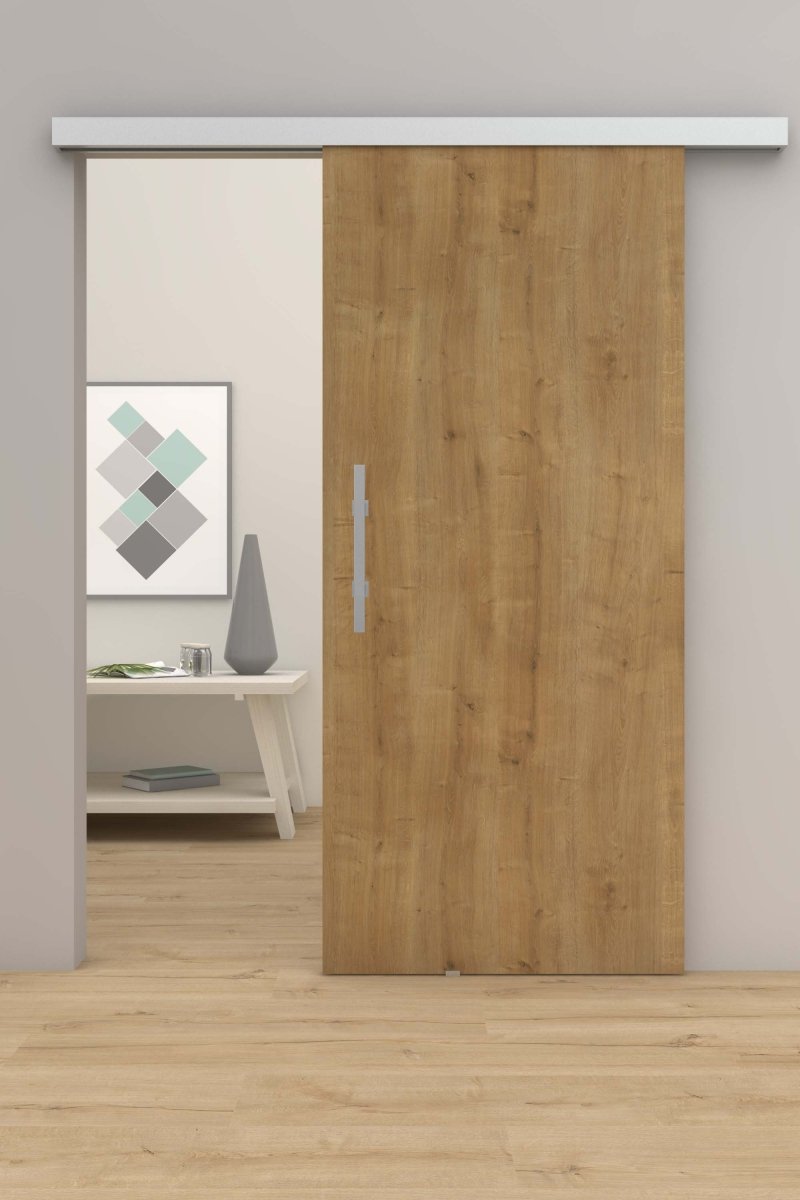 Schiebetür mit Laufschiene CPL Eiche astig - Meine Tür