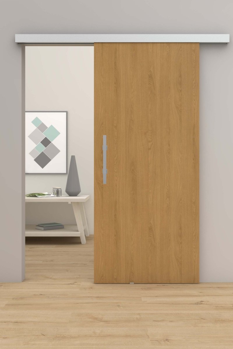 Schiebetür mit Laufschiene CPL Eiche Natur - Meine Tür