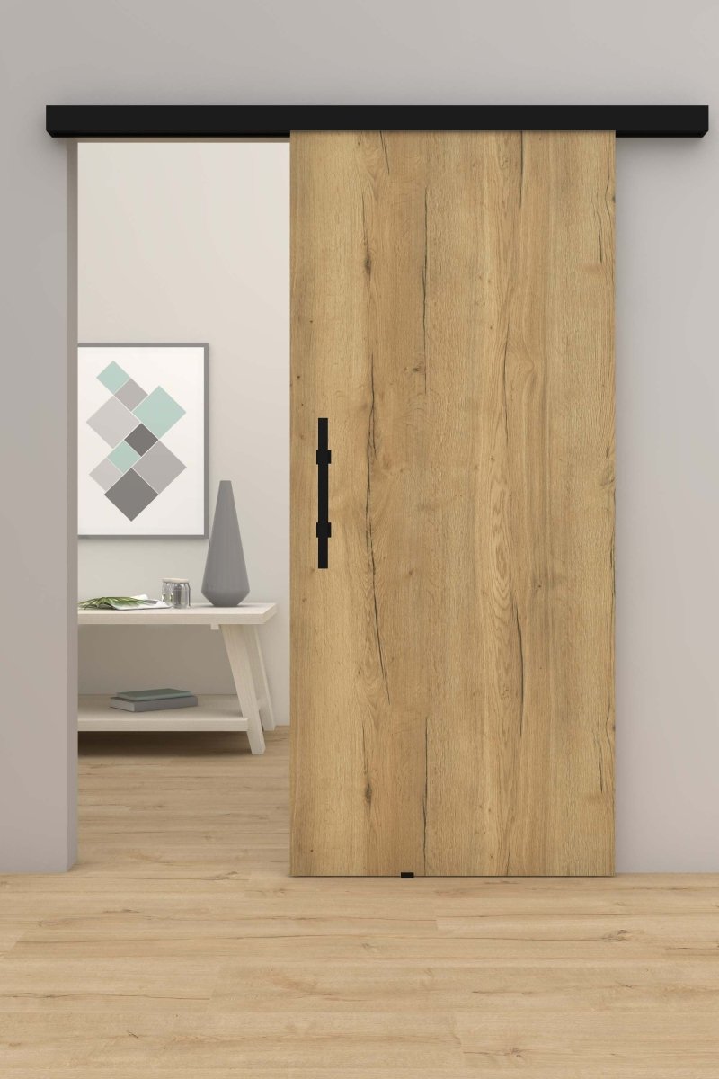Schiebetür mit Laufschiene CPL Lennart Eiche Natur - Meine Tür