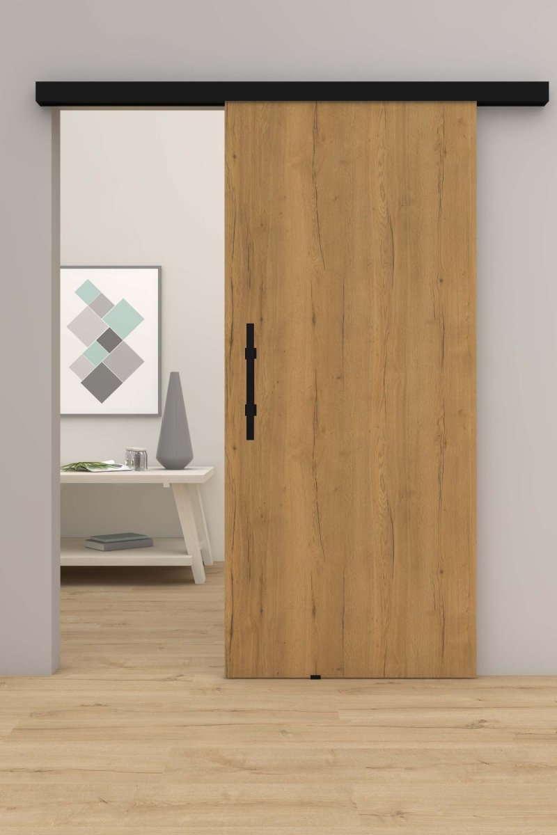 Schiebetür mit Laufschiene CPL Lennart Vicco Eiche Honig - Meine Tür