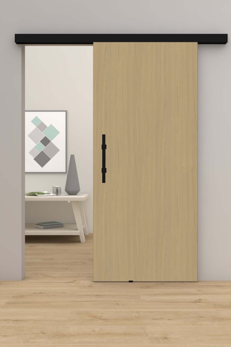 Schiebetür mit Laufschiene CPL Mattline Eiche Naturbeige - Meine Tür