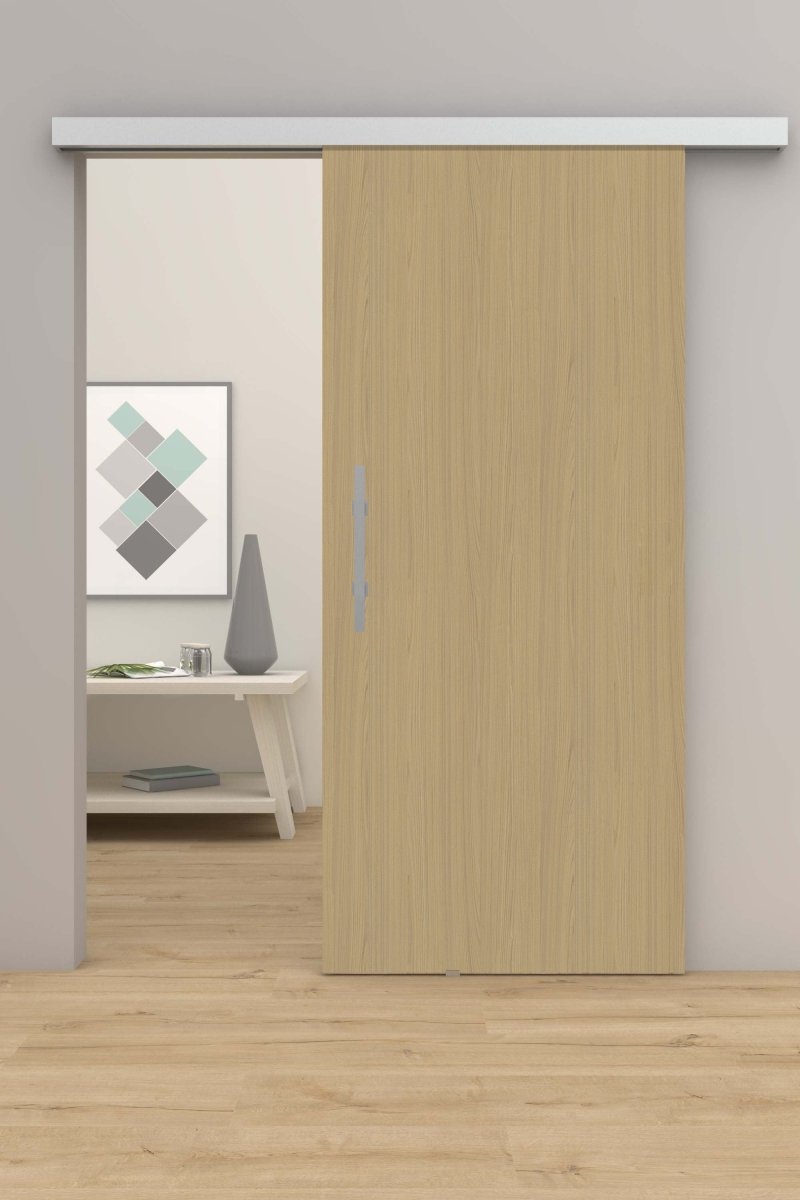 Schiebetür mit Laufschiene CPL Mattline Eiche Naturbeige - Meine Tür