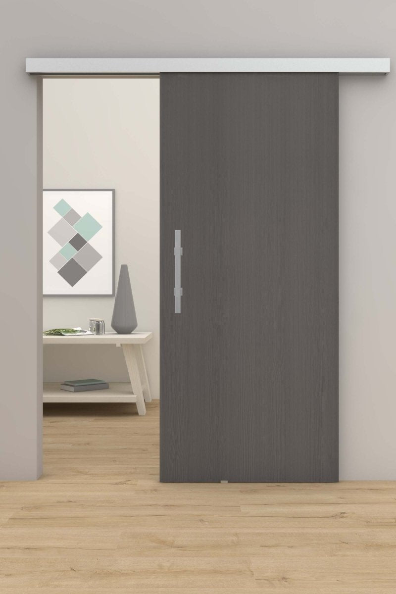 Schiebetür mit Laufschiene CPL Mattline Mineralgrau - Meine Tür