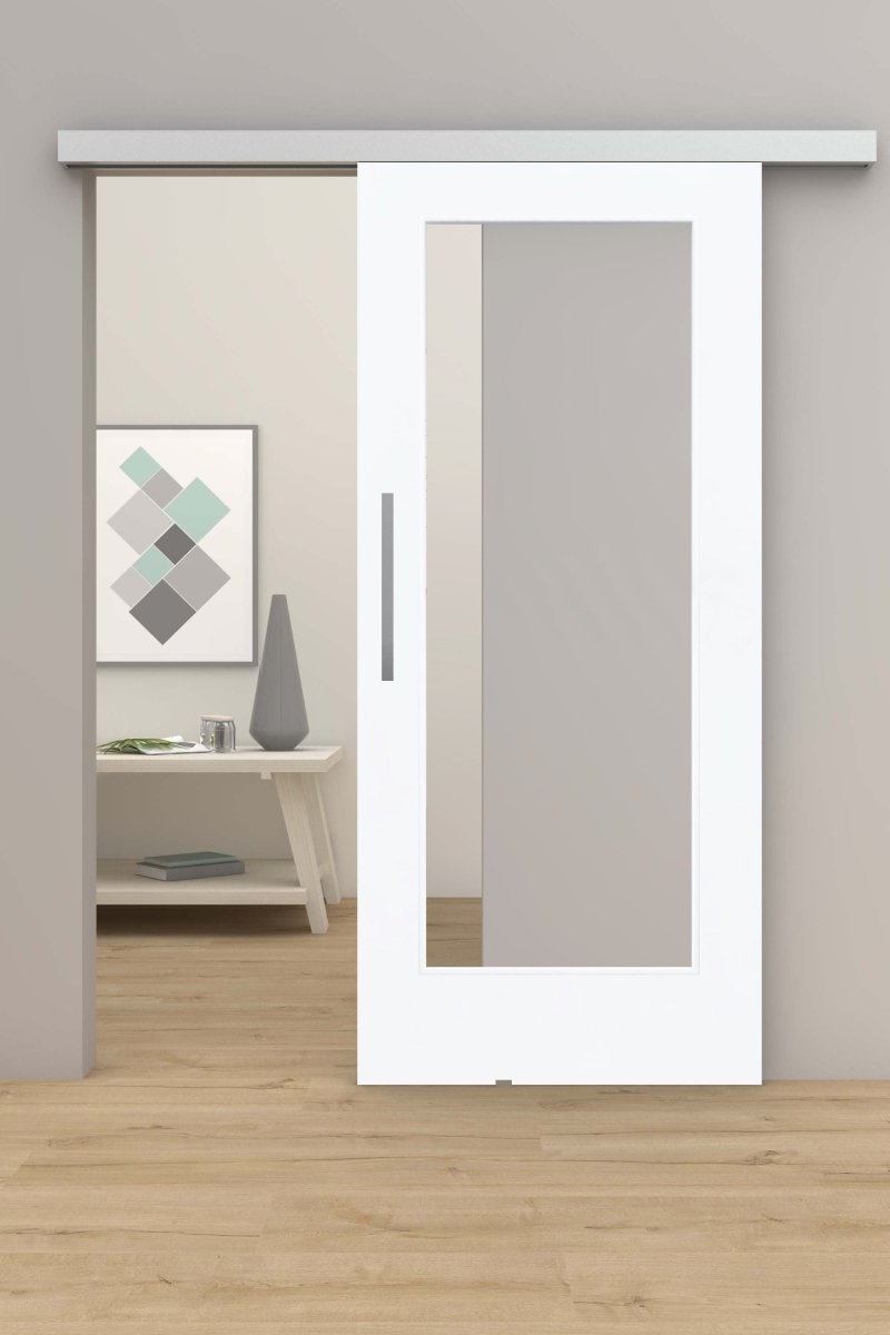 Schiebetür mit Laufschiene CPL Weißlack RAL 9003 LA 01 - Meine Tür