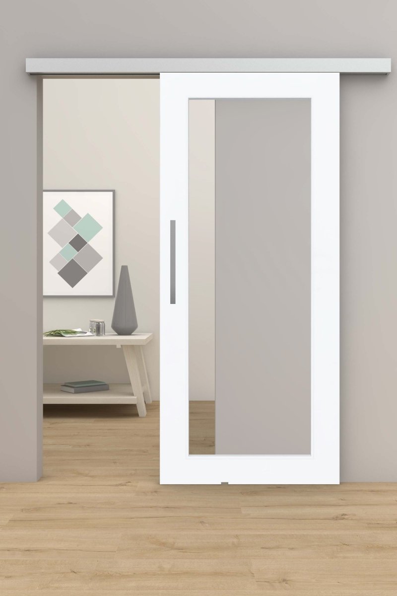 Schiebetür mit Laufschiene CPL Weißlack RAL 9003 LA XL - Meine Tür