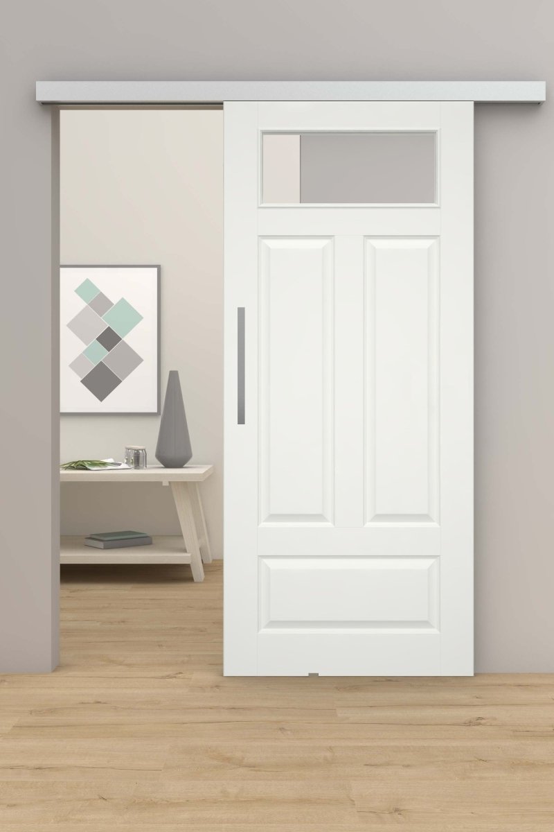 Schiebetür mit Laufschiene Hennes 4G AD 1LA Weißlack RAL 9010 Stiltür - Meine Tür