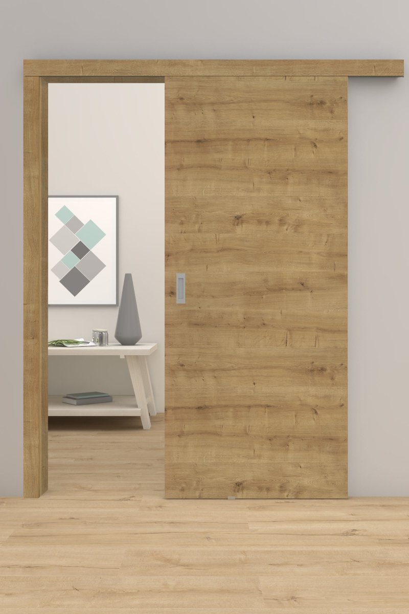 Schiebetür mit Zarge CPL Eiche astig Queroptik - Meine Tür