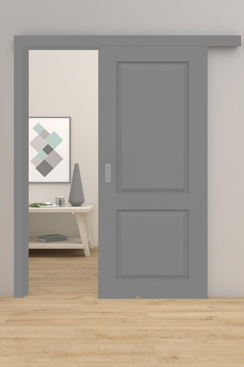 Schiebetür mit Zarge Kallax 2F Stiltür Grau RAL 7037 - Meine Tür