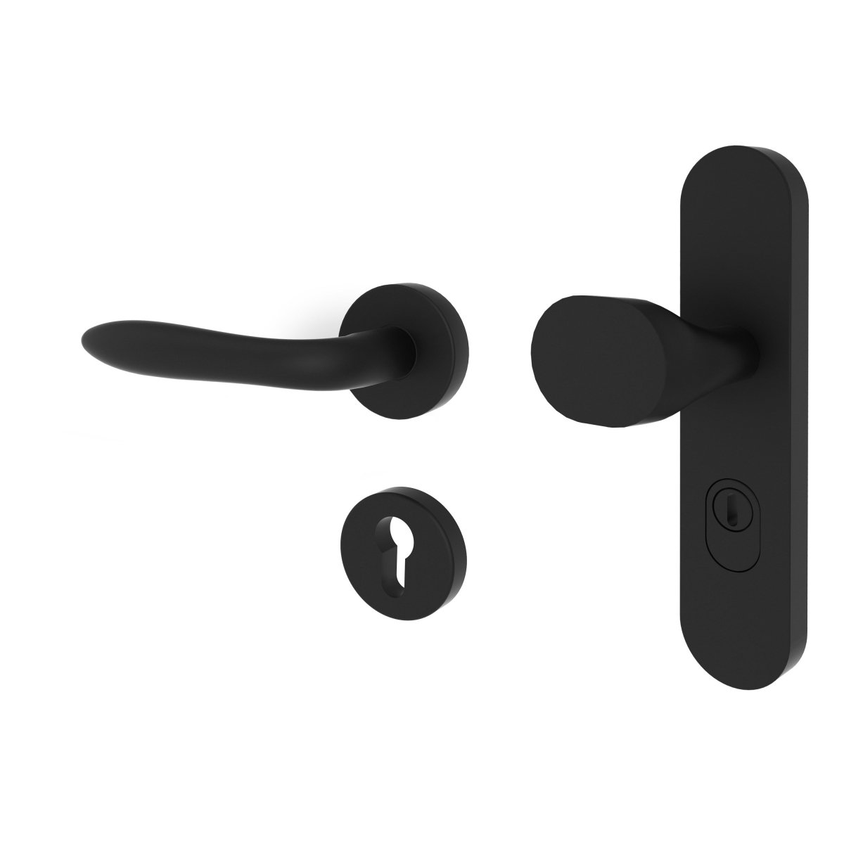 Schutzbeschlag Helios NOR Mattschwarz - Meine Tür