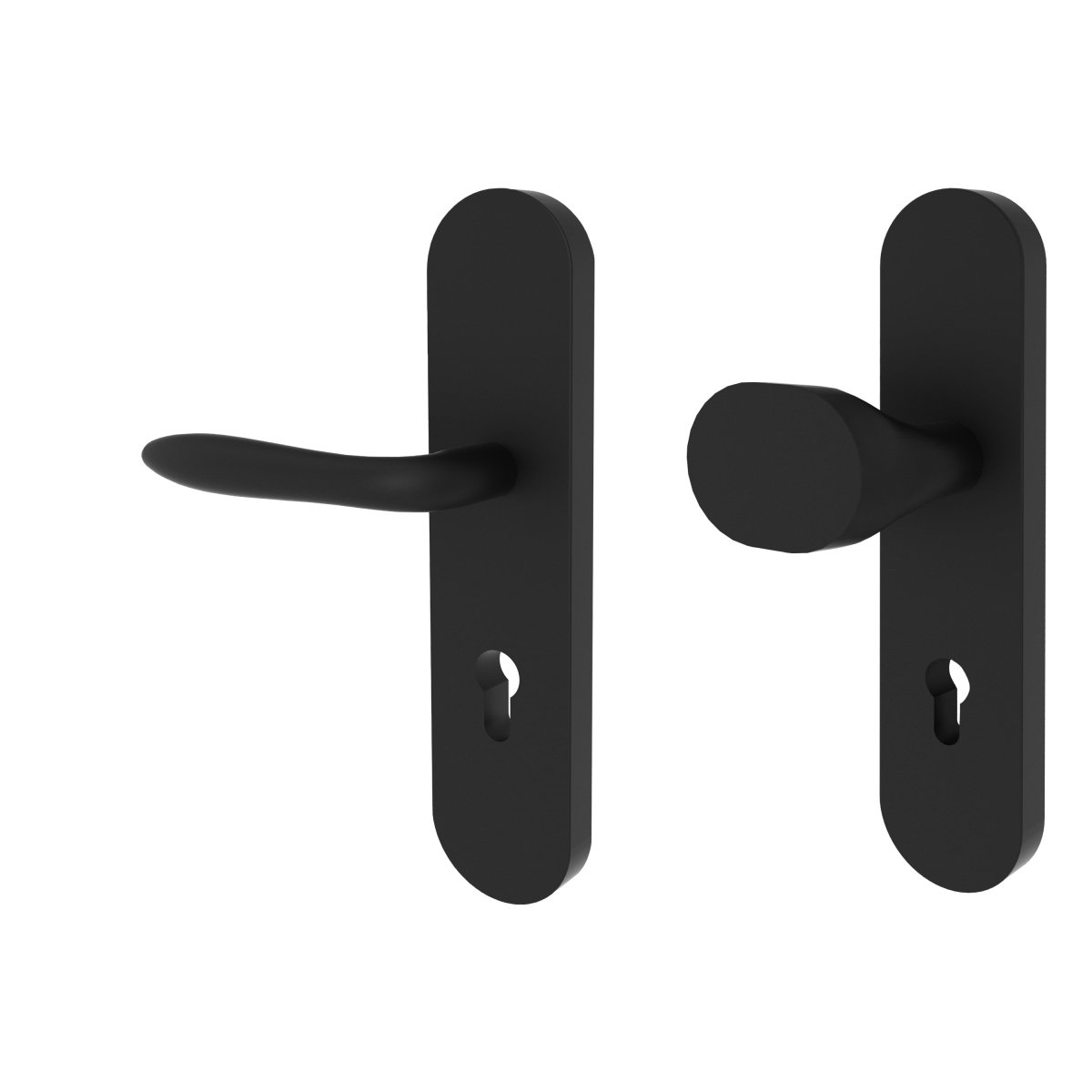 Schutzbeschlag Lunara NOR Mattschwarz - Meine Tür