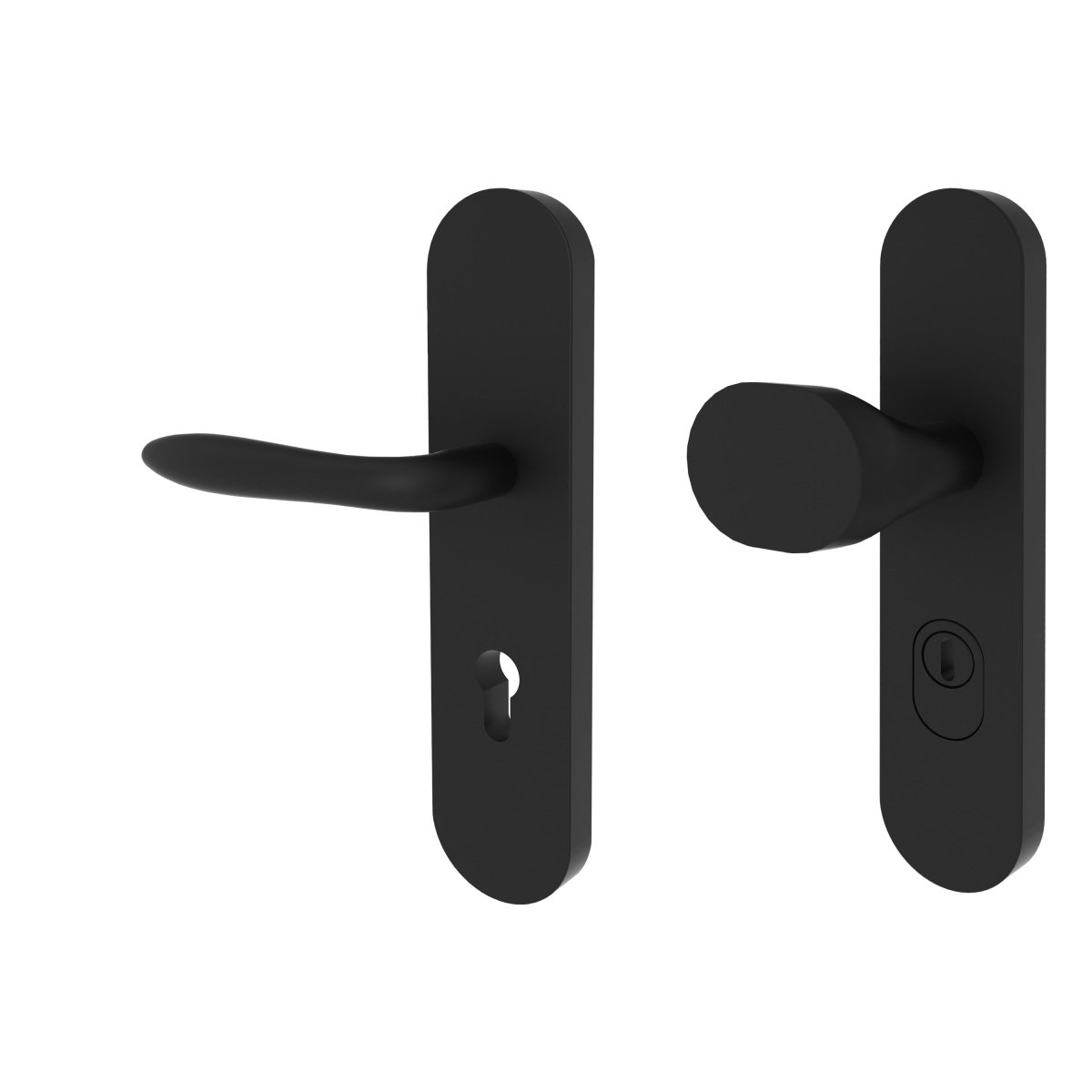 Schutzbeschlag Lunara NOR Mattschwarz - Meine Tür