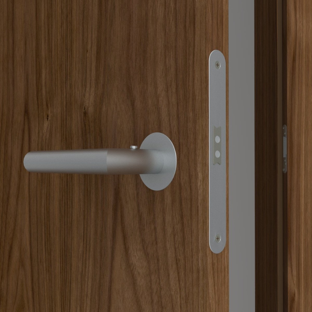 Stumpfeinschlagende Tür mit Zarge Amerikanisch Nussbaum lackiert | ohne Schlüssellochbohrung - Meine Tür