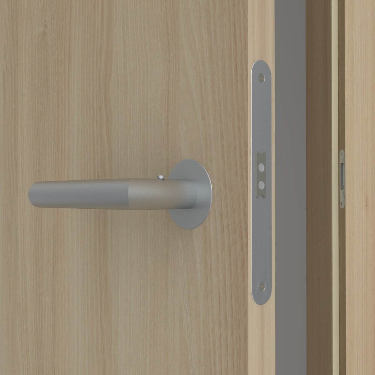 Stumpfeinschlagende Tür mit Zarge CPL Akazie | ohne Schlüssellochbohrung - Meine Tür