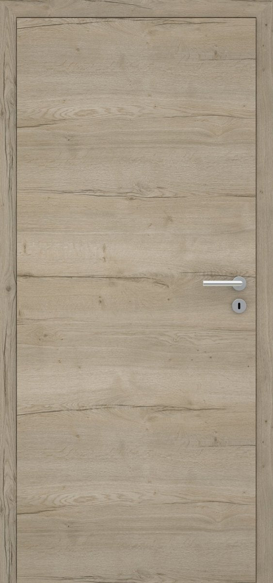 Stumpfeinschlagende Tür mit Zarge CPL Alex Sand Queroptik - Meine Tür