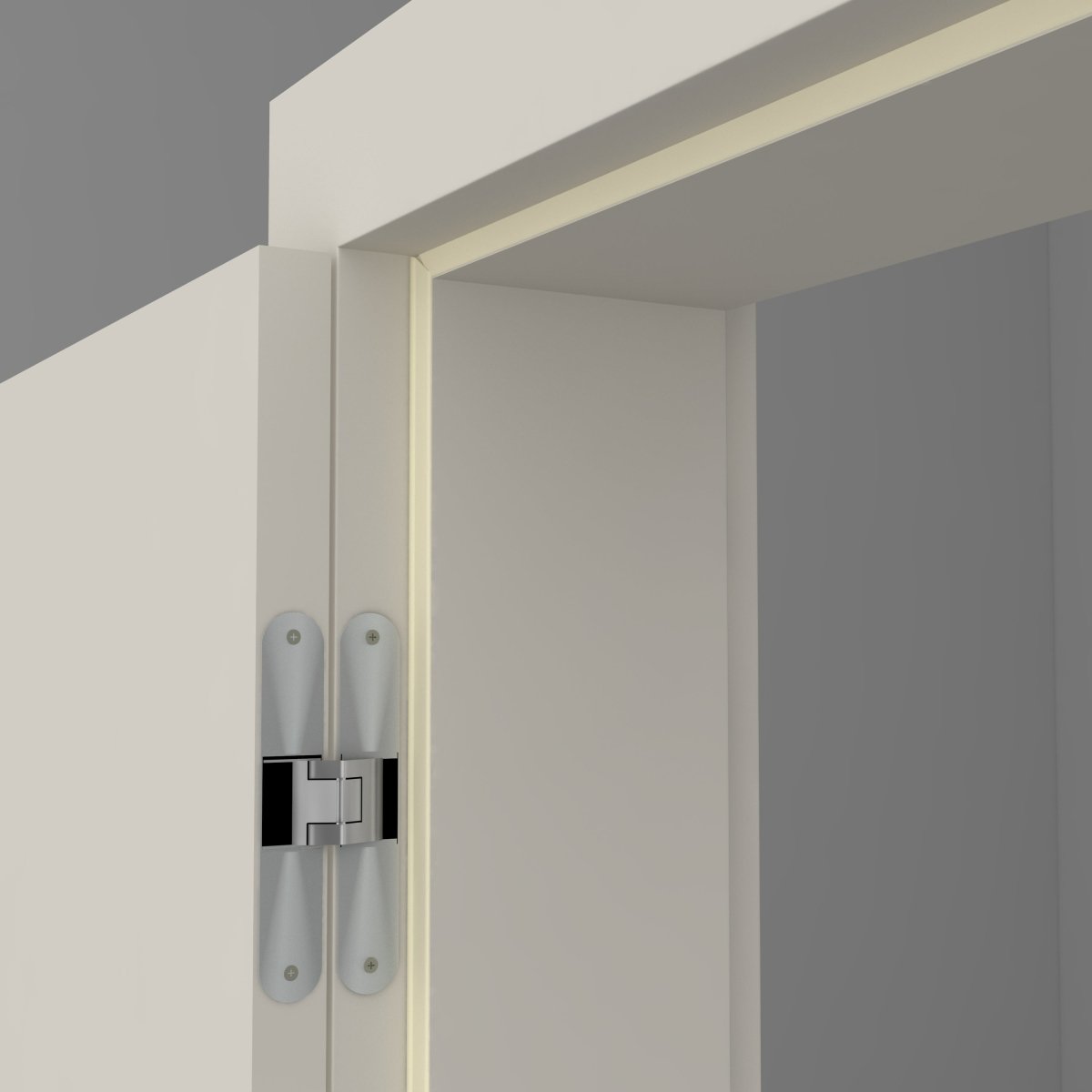 Stumpfeinschlagende Tür mit Zarge CPL Angoragrau | ohne Schlüssellochbohrung - Meine Tür