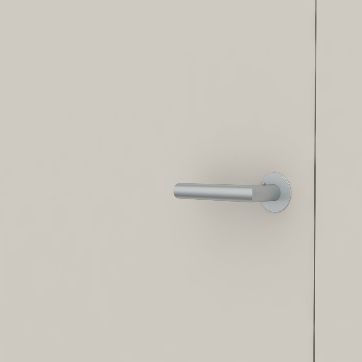 Stumpfeinschlagende Tür mit Zarge CPL Angoragrau | ohne Schlüssellochbohrung - Meine Tür