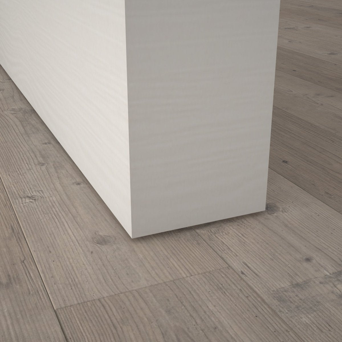 Stumpfeinschlagende Tür mit Zarge CPL Brilliantweiß Queroptik - Meine Tür