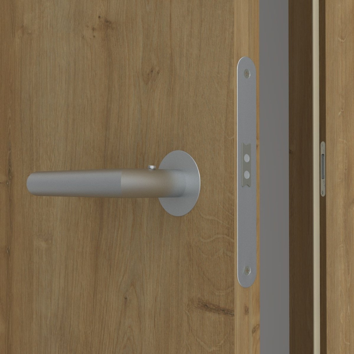 Stumpfeinschlagende Tür mit Zarge CPL Eiche astig | ohne Schlüssellochbohrung - Meine Tür