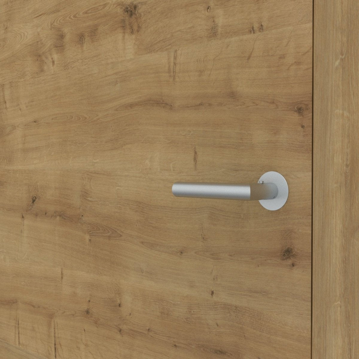 Stumpfeinschlagende Tür mit Zarge CPL Eiche astig Queroptik | ohne Schlüssellochbohrung - Meine Tür