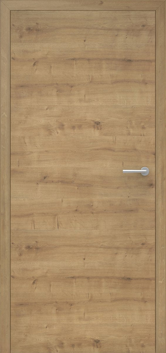 Stumpfeinschlagende Tür mit Zarge CPL Eiche astig Queroptik | ohne Schlüssellochbohrung - Meine Tür