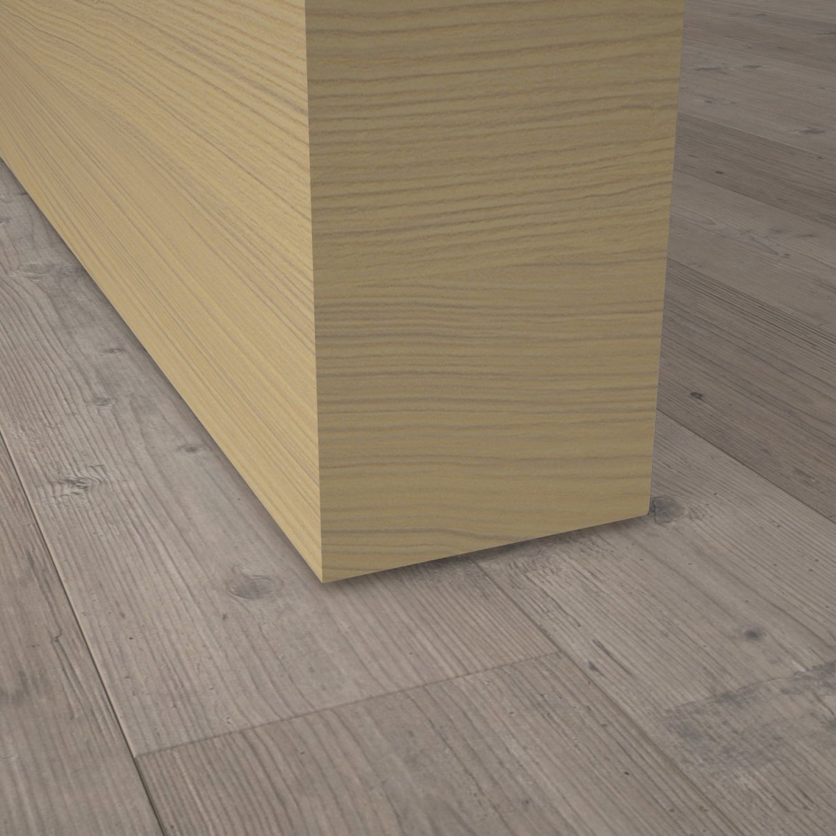 Stumpfeinschlagende Tür mit Zarge CPL Eiche Naturbeige Queroptik - Meine Tür