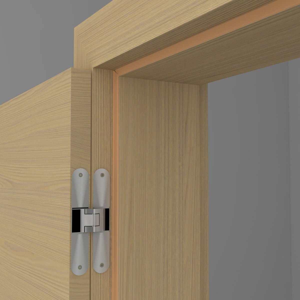 Stumpfeinschlagende Tür mit Zarge CPL Eiche Naturbeige Queroptik - Meine Tür