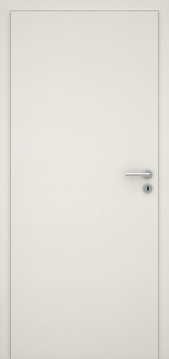Stumpfeinschlagende Tür mit Zarge CPL Esche Weiß - Meine Tür