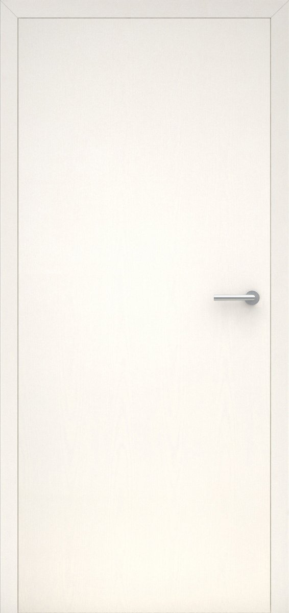 Stumpfeinschlagende Tür mit Zarge CPL Esche Weiß | ohne Schlüssellochbohrung - Meine Tür