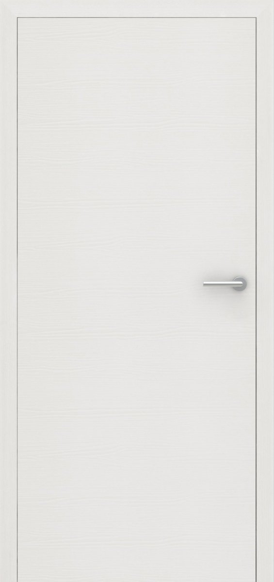 Stumpfeinschlagende Tür mit Zarge CPL Mattline Brilliantweiß Queroptik | ohne Schlüssellochbohrung - Meine Tür