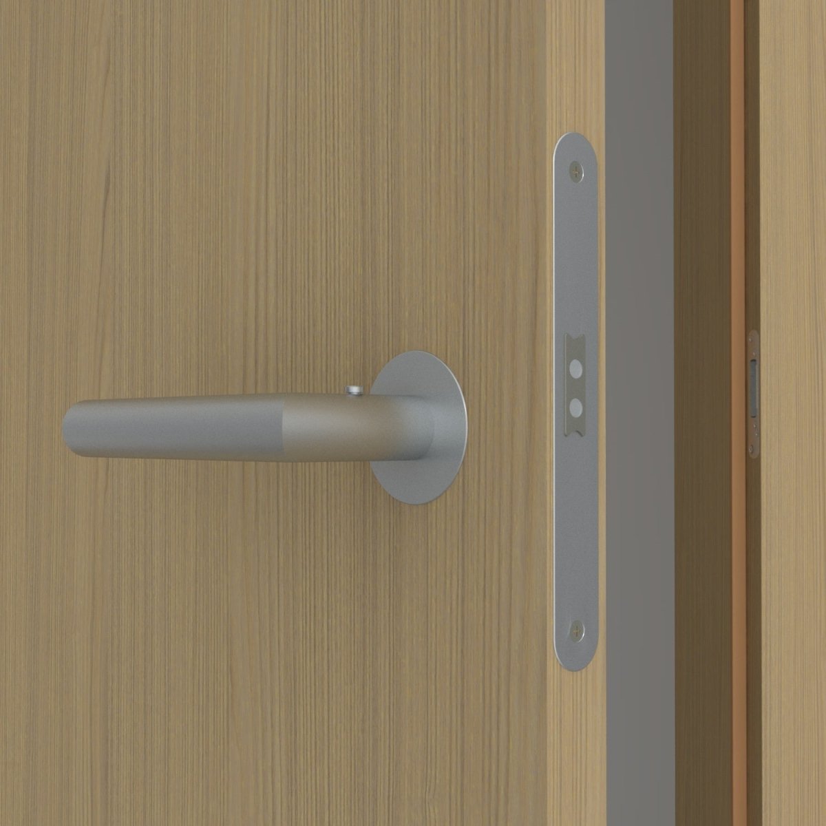 Stumpfeinschlagende Tür mit Zarge CPL Mattline Eiche Naturbeige | ohne Schlüssellochbohrung - Meine Tür