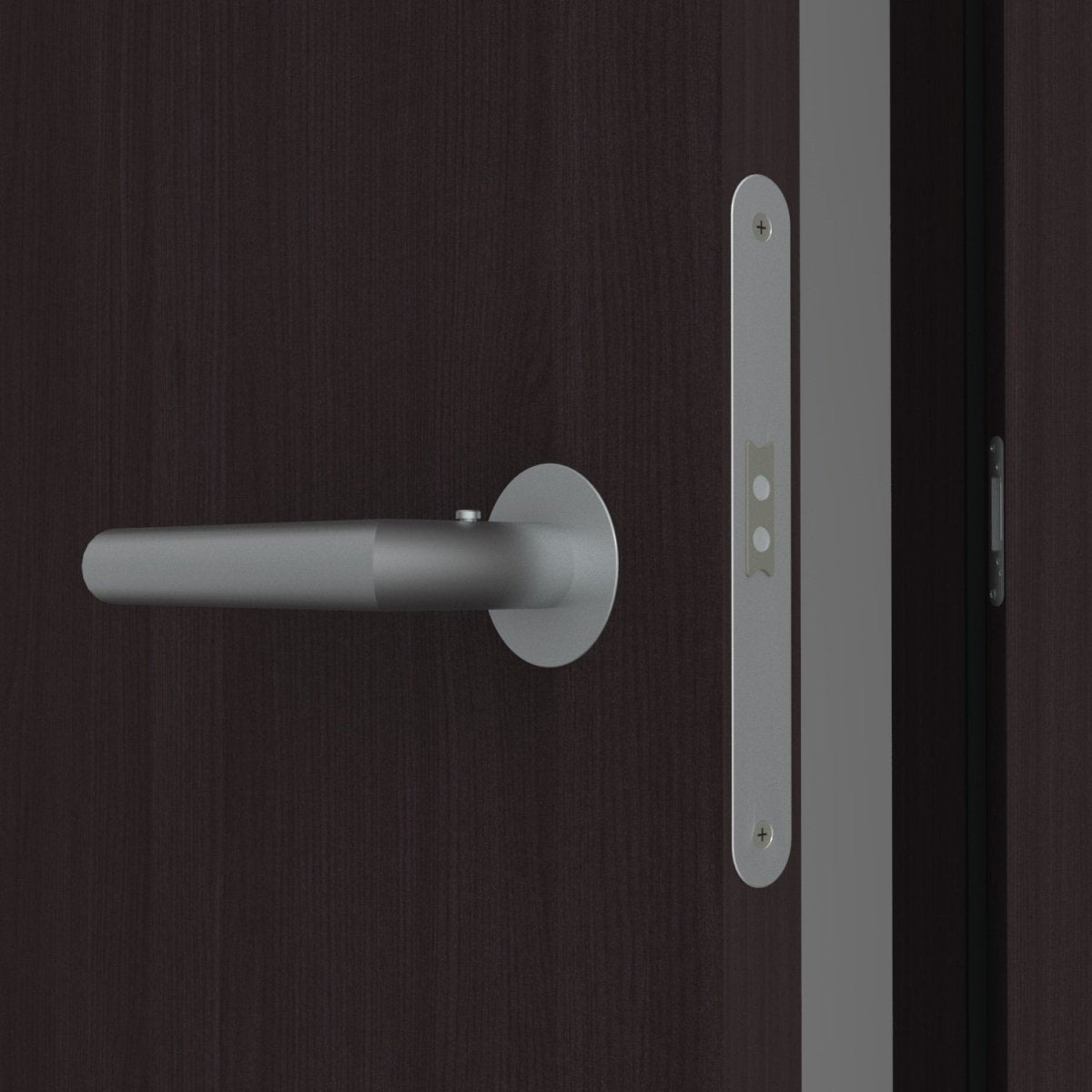 Stumpfeinschlagende Tür mit Zarge CPL Mattline Graphitgrau | ohne Schlüssellochbohrung - Meine Tür