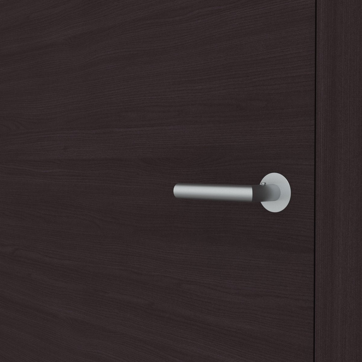 Stumpfeinschlagende Tür mit Zarge CPL Mattline Graphitgrau Queroptik | ohne Schlüssellochbohrung - Meine Tür