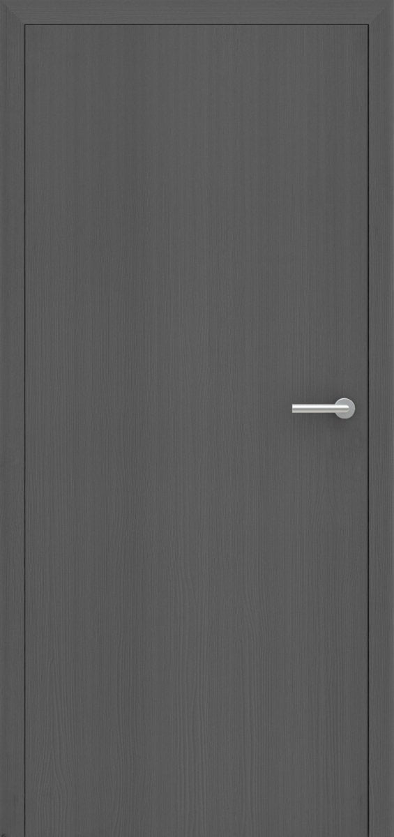 Stumpfeinschlagende Tür mit Zarge CPL Mattline Mineralgrau | ohne Schlüssellochbohrung - Meine Tür