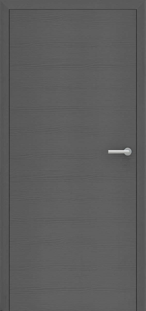 Stumpfeinschlagende Tür mit Zarge CPL Mattline Mineralgrau Queroptik | ohne Schlüssellochbohrung - Meine Tür