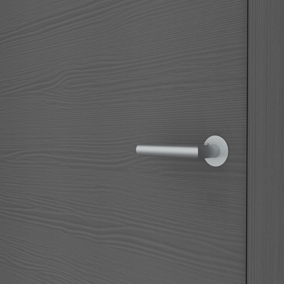 Stumpfeinschlagende Tür mit Zarge CPL Mattline Mineralgrau Queroptik | ohne Schlüssellochbohrung - Meine Tür