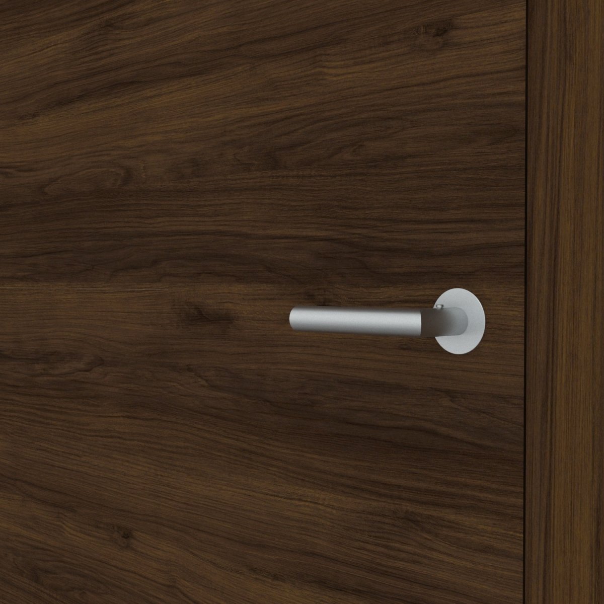 Stumpfeinschlagende Tür mit Zarge CPL Mattline Nussbraun Queroptik | ohne Schlüssellochbohrung - Meine Tür