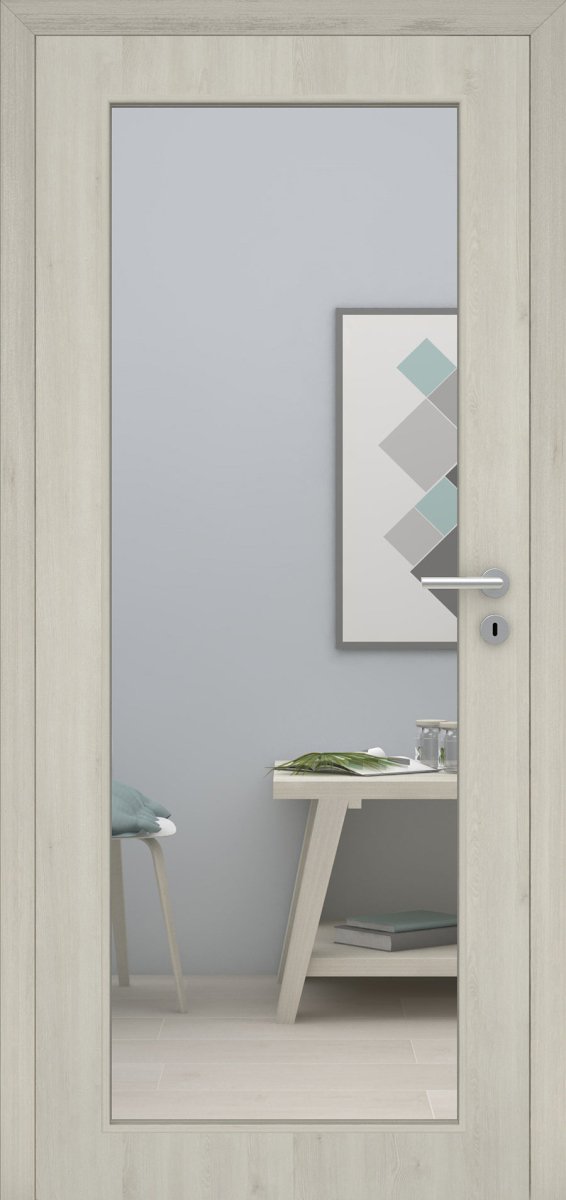 Stumpfeinschlagende Tür mit Zarge CPL Merrx Ivory LA XL - Meine Tür