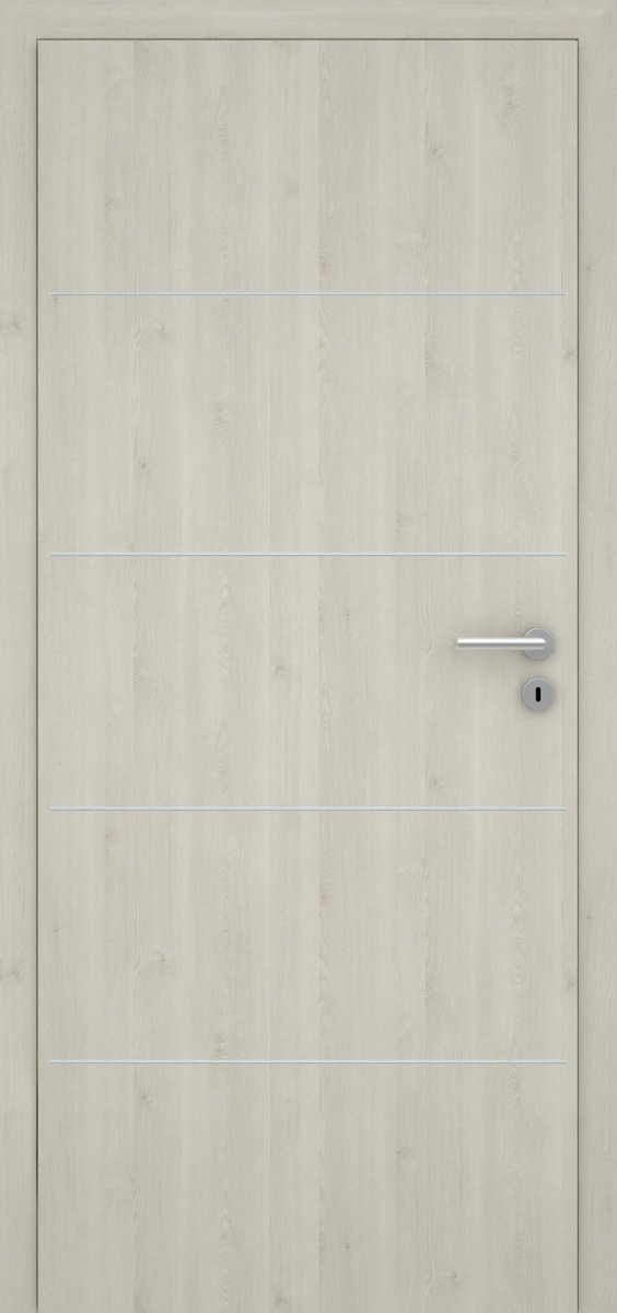 Stumpfeinschlagende Tür mit Zarge CPL Merrx Ivory mit Lisene - Meine Tür