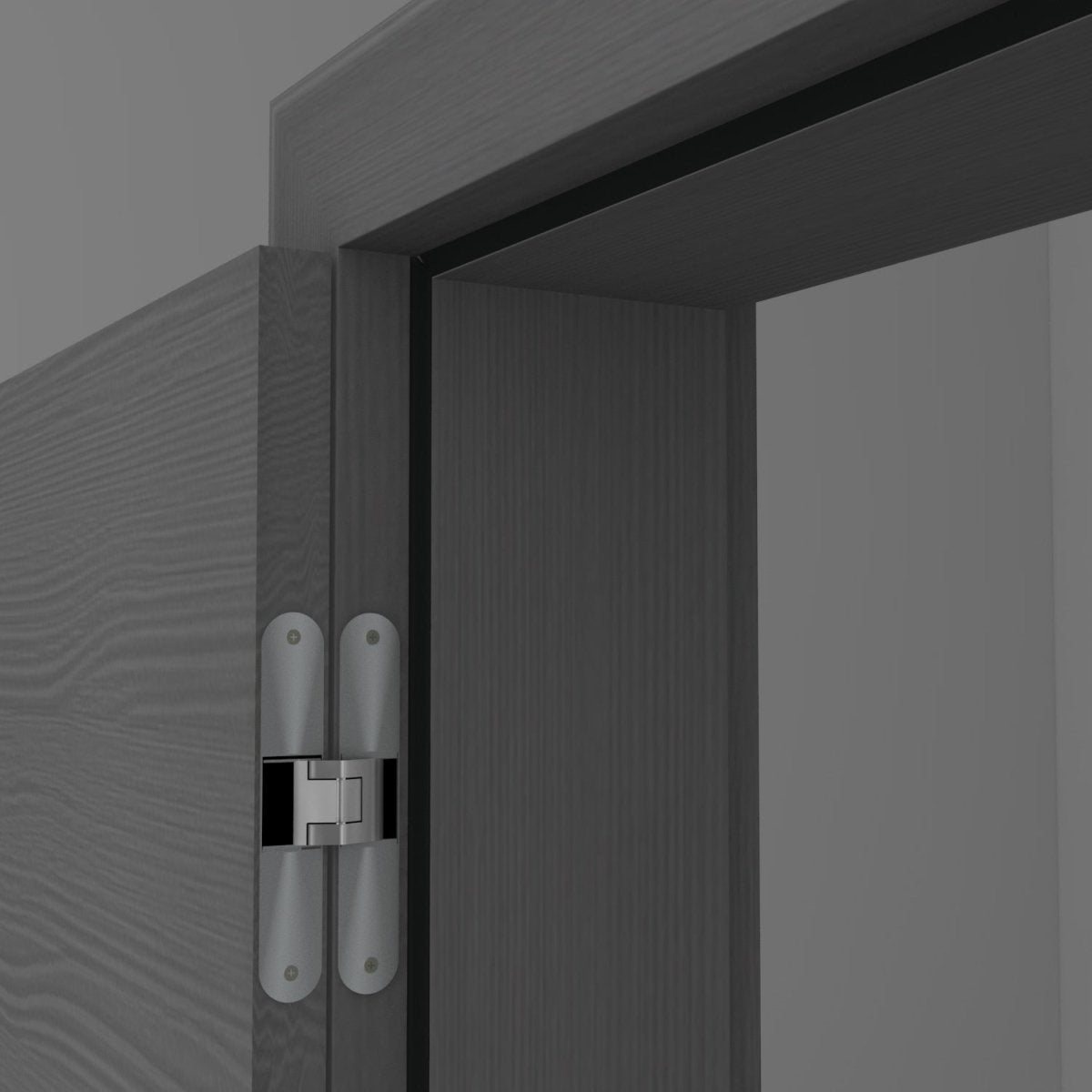 Stumpfeinschlagende Tür mit Zarge CPL Mineralgrau Queroptik - Meine Tür