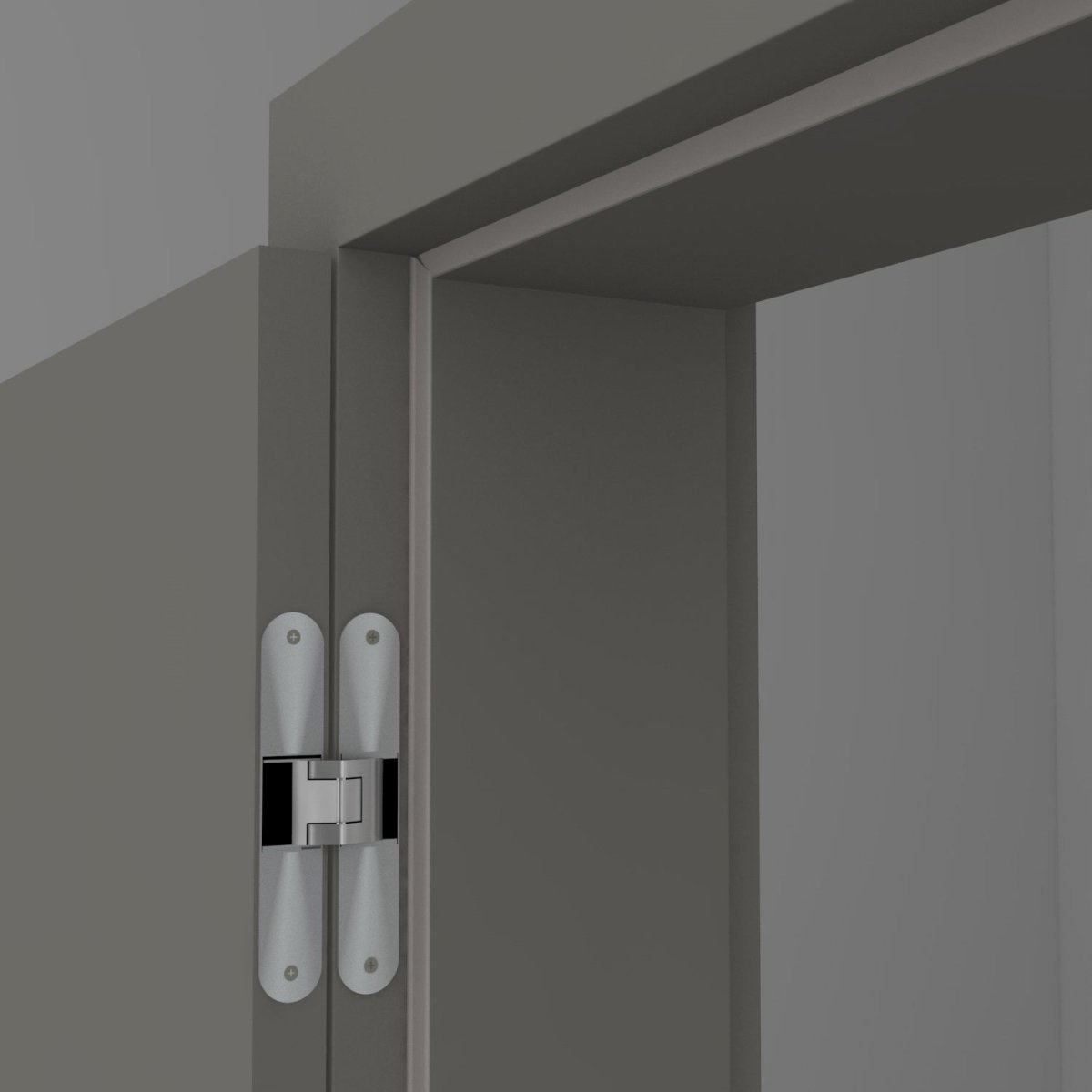 Stumpfeinschlagende Tür mit Zarge CPL Nanoline Mattgrau RAL 9037 - Meine Tür