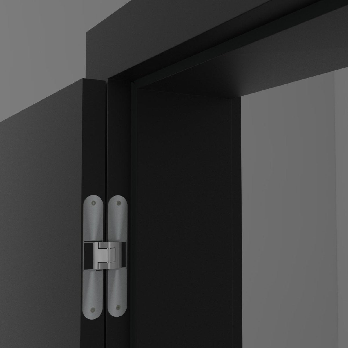 Stumpfeinschlagende Tür mit Zarge CPL Nanoline Mattschwarz RAL 9005 - Meine Tür