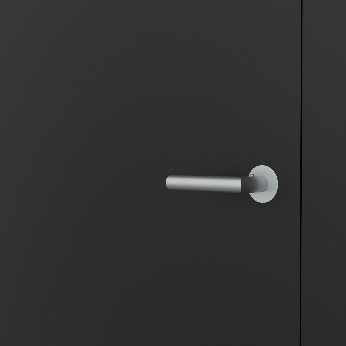 Stumpfeinschlagende Tür mit Zarge CPL Nanoline Mattschwarz RAL 9005 | ohne Schlüssellochbohrung - Meine Tür