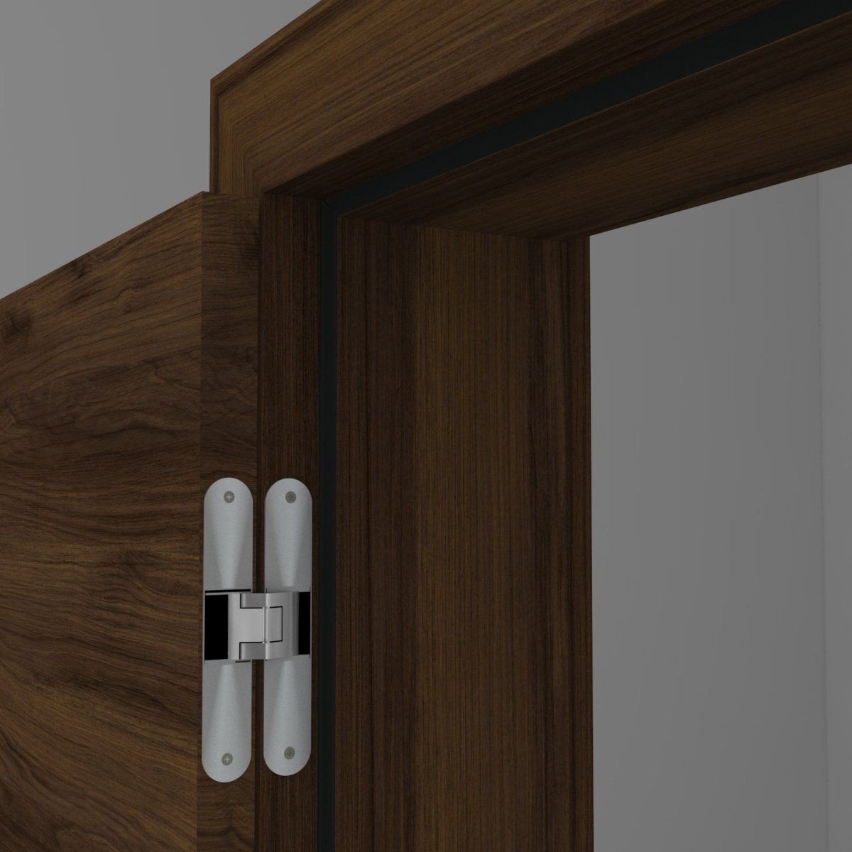 Stumpfeinschlagende Tür mit Zarge CPL Nussbraun Queroptik - Meine Tür