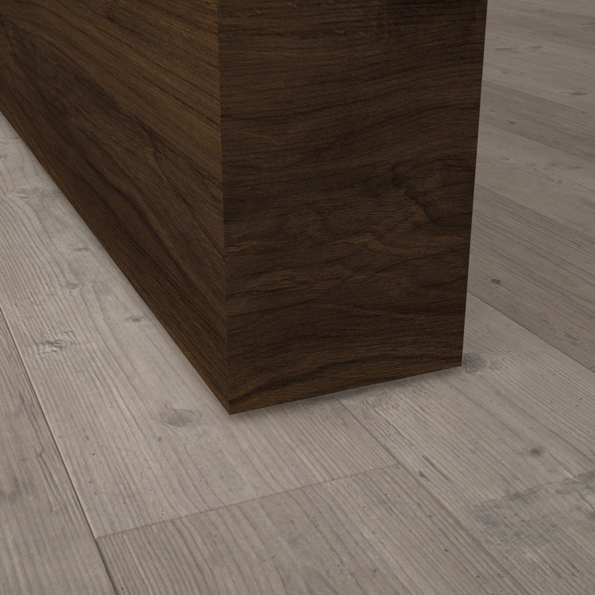 Stumpfeinschlagende Tür mit Zarge CPL Nussbraun Queroptik - Meine Tür