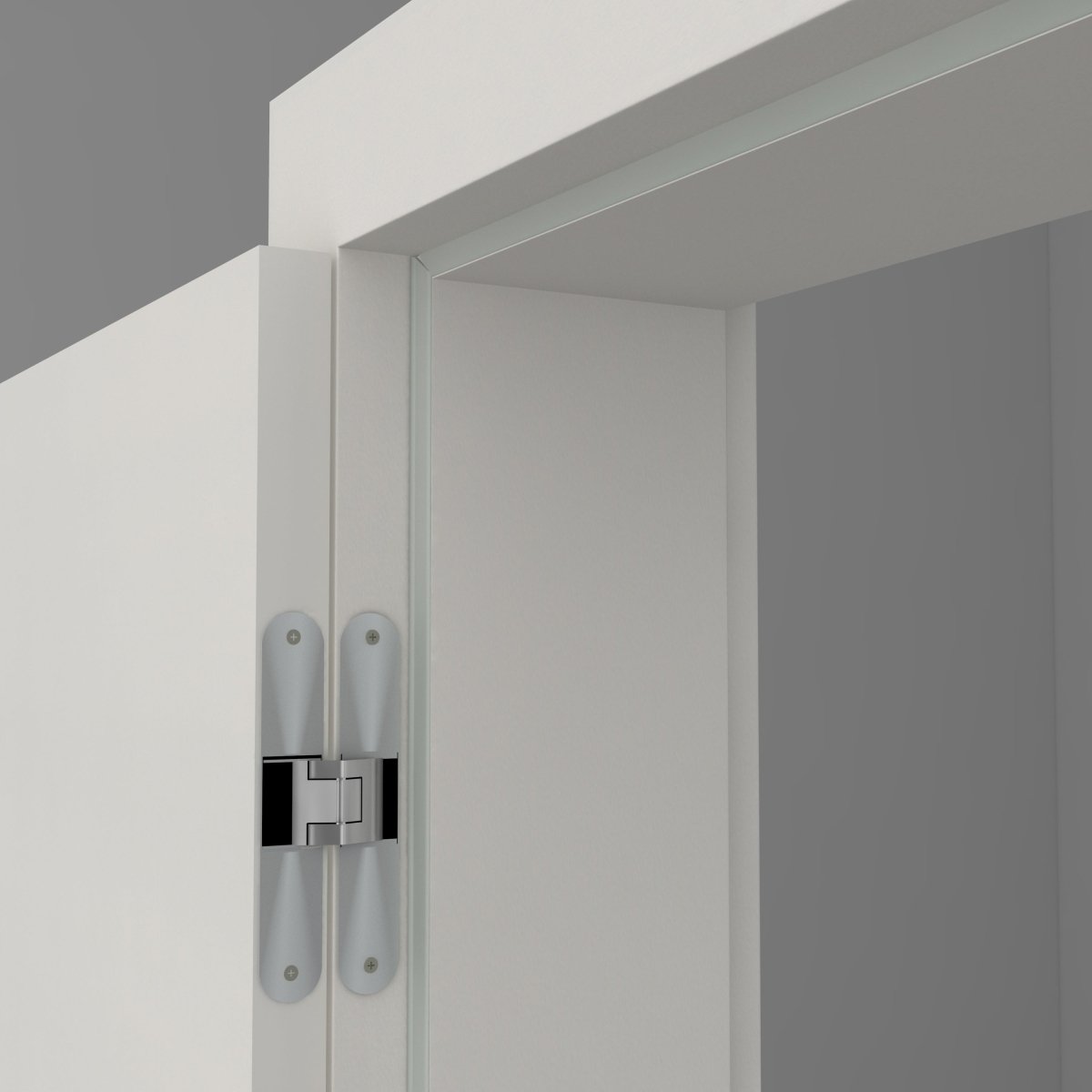 Stumpfeinschlagende Tür mit Zarge CPL Uni grau RAL 7047 - Meine Tür