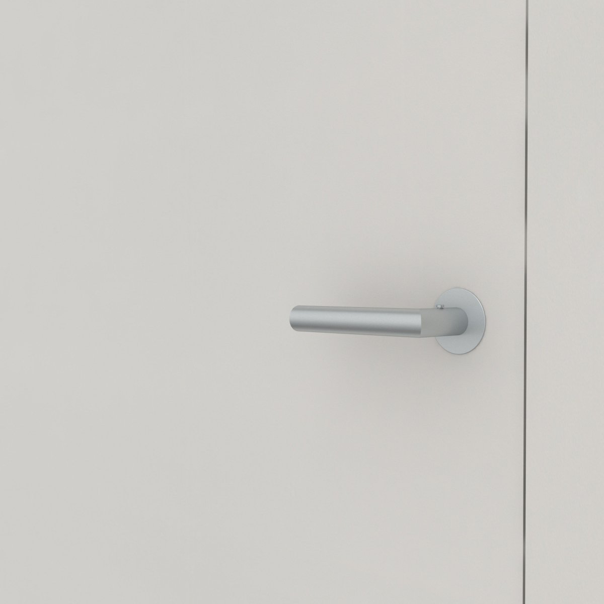 Stumpfeinschlagende Tür mit Zarge CPL Uni grau RAL 7047 | ohne Schlüssellochbohrung - Meine Tür