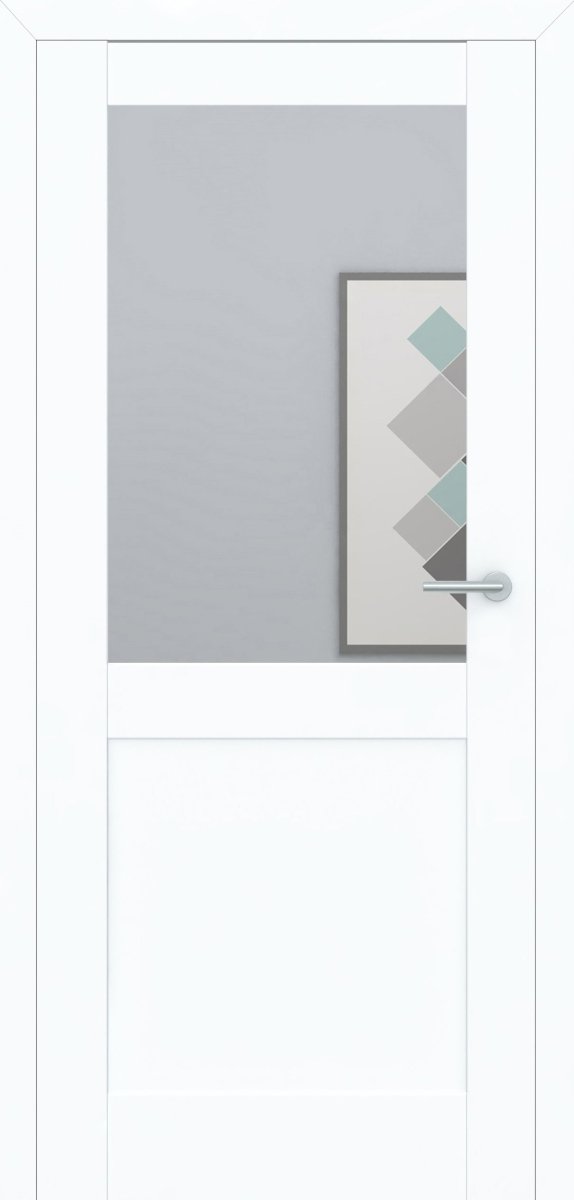 Stumpfeinschlagende Tür mit Zarge CPL Weißlack RAL 9003 Bergamont 2G LA | ohne Schlüssellochbohrung - Meine Tür