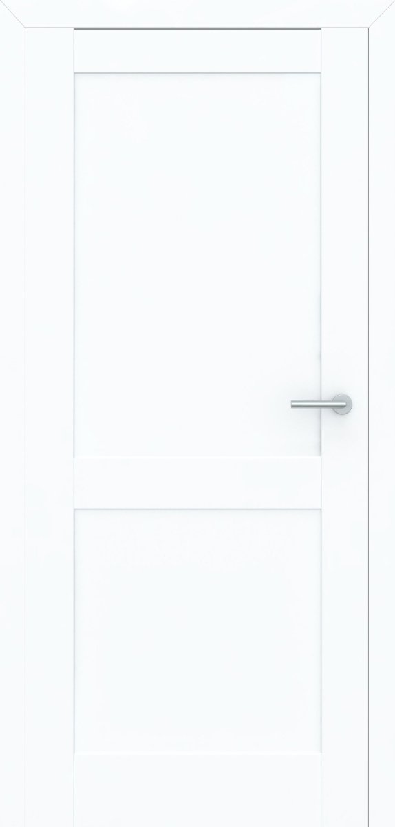 Stumpfeinschlagende Tür mit Zarge CPL Weißlack RAL 9003 Bergamont 2G | ohne Schlüssellochbohrung - Meine Tür