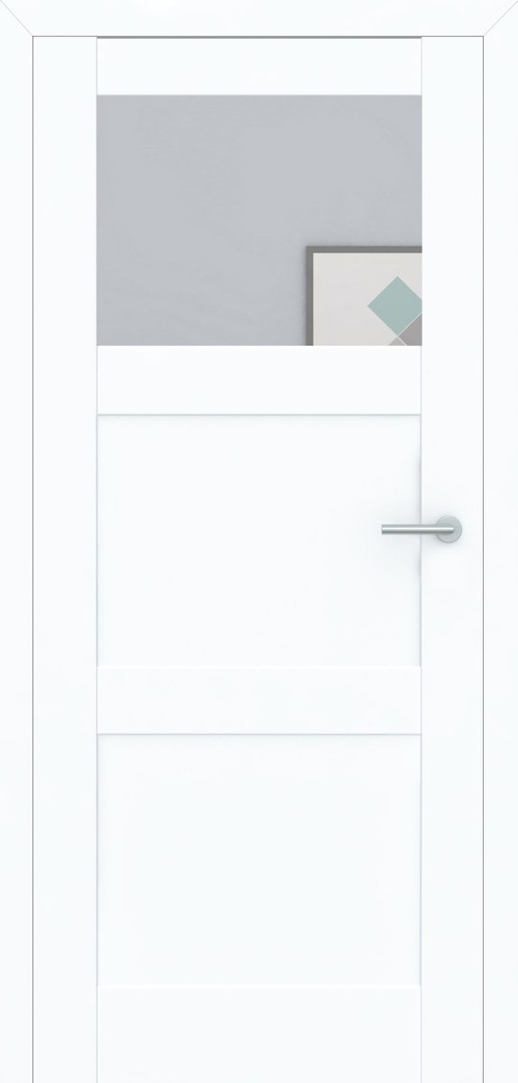 Stumpfeinschlagende Tür mit Zarge CPL Weißlack RAL 9003 Bergamont 3G 1LA | ohne Schlüssellochbohrung - Meine Tür
