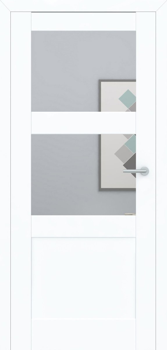 Stumpfeinschlagende Tür mit Zarge CPL Weißlack RAL 9003 Bergamont 3G 2LA | ohne Schlüssellochbohrung - Meine Tür